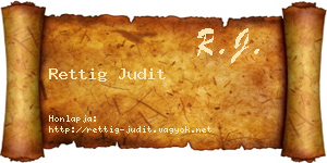 Rettig Judit névjegykártya